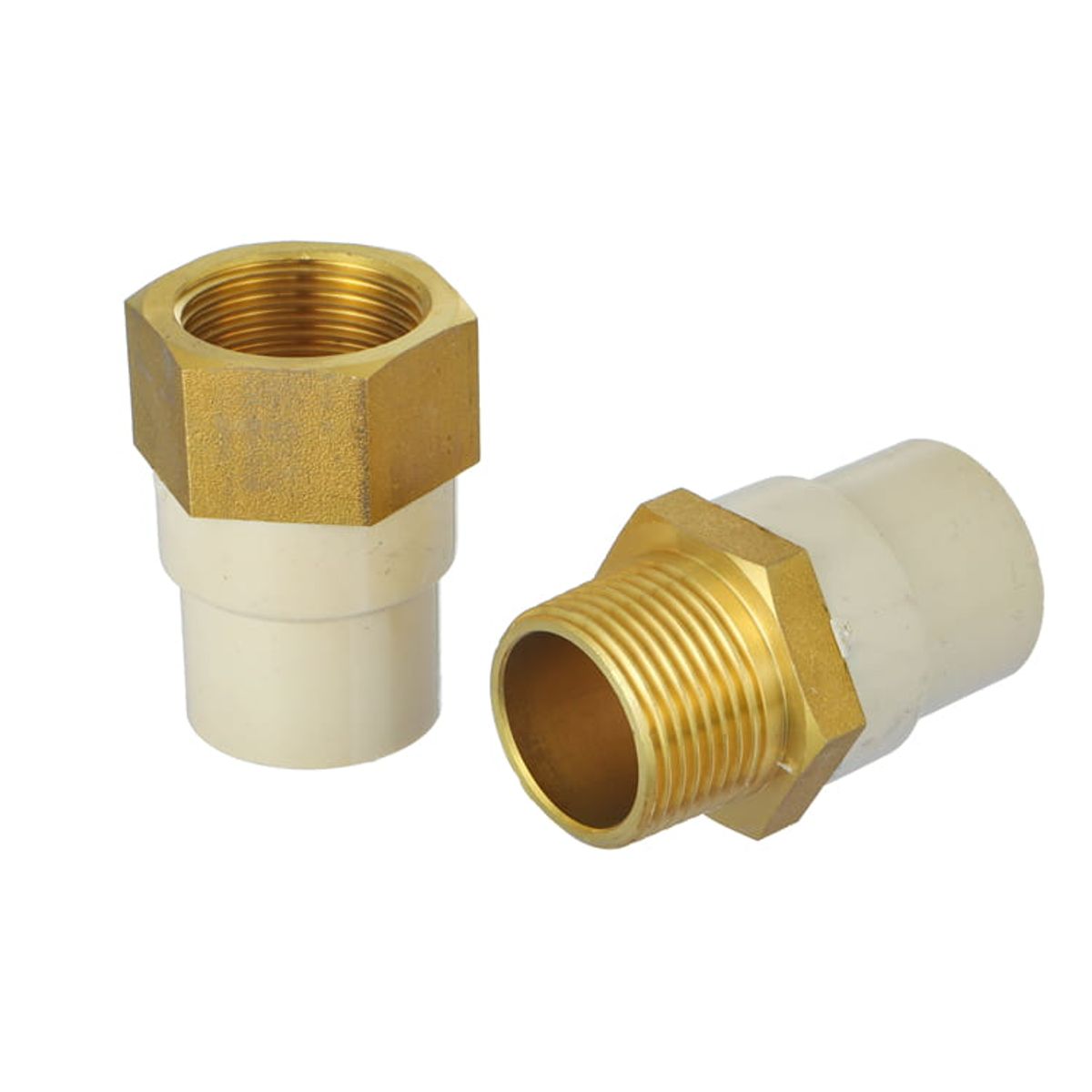 uPVC fittings staged with test-certificate documentation for a container clearance under EN 1401 and ISO 4435 certification