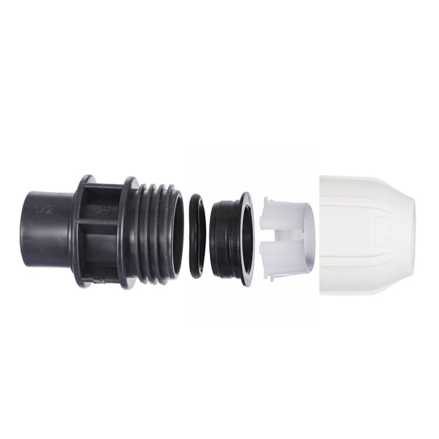 IFAN HDPE compression elbow fitting