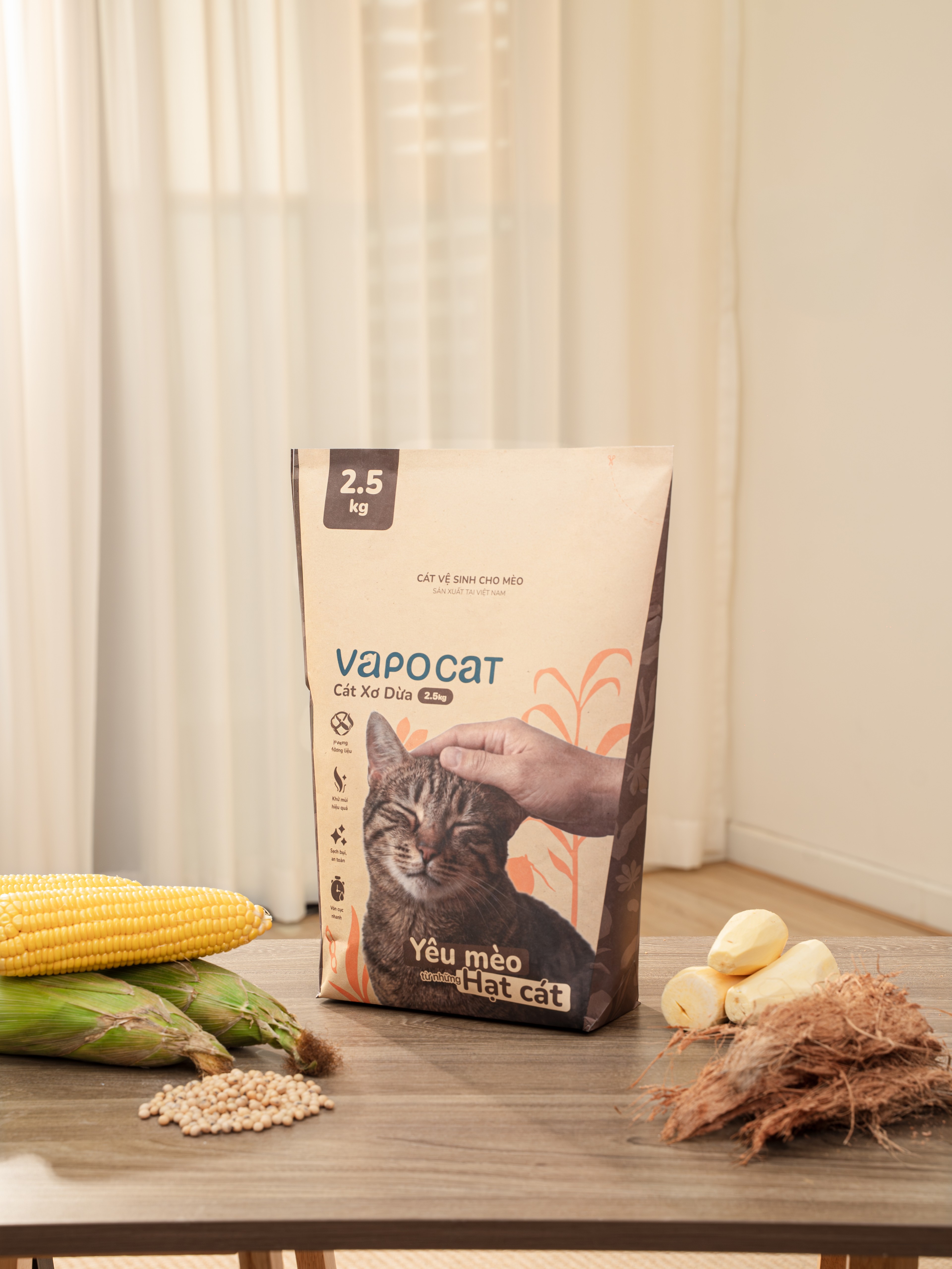 VAPO CAT (CÁT XƠ DỪA & CÁT ĐẬU NÀNH)