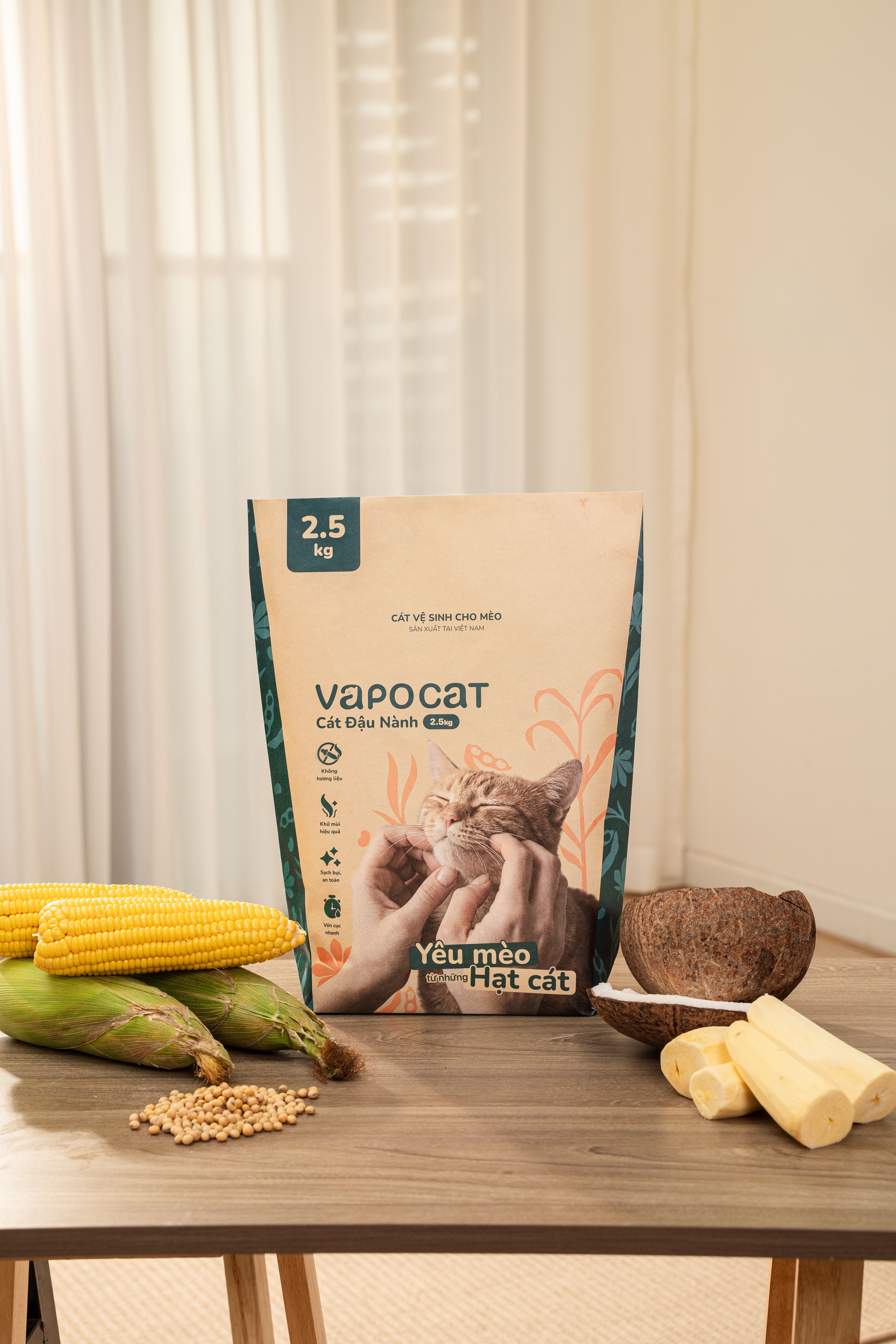 VAPO CAT (CÁT XƠ DỪA & CÁT ĐẬU NÀNH)