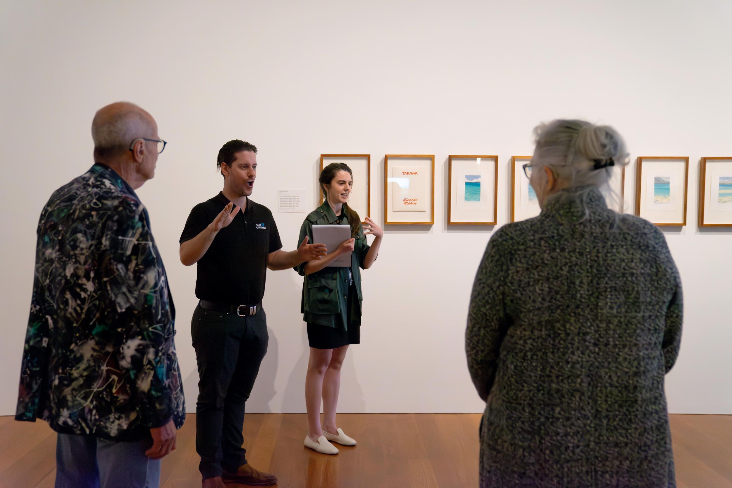 Visitors on a Auslan interpreted tour at Gallery of Modern Art | Photograph: L. Walker