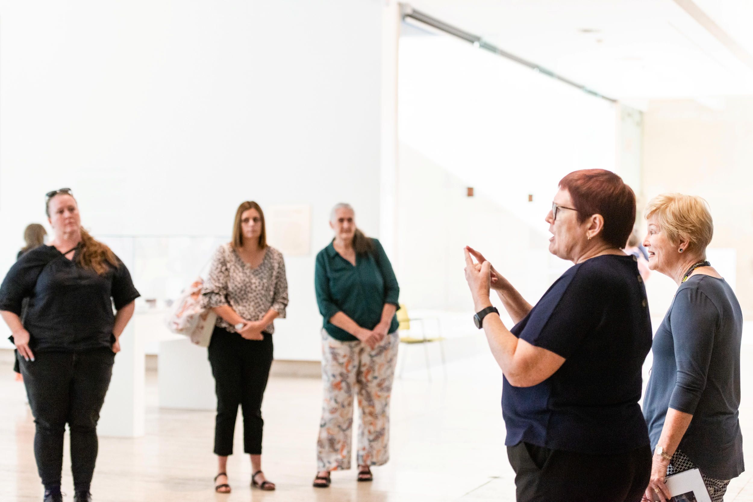 Visitors on a Auslan interpreted tour at Gallery of Modern Art | Photograph: M. Pricop