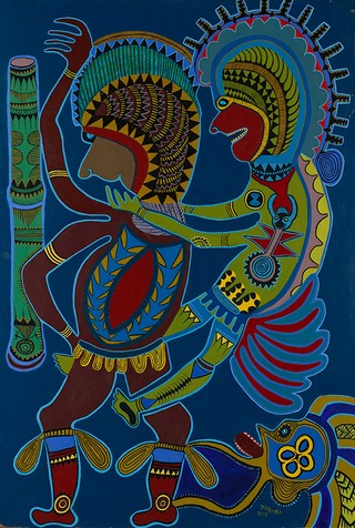 JAKUPA Untitled (blue) 933.2016 Non-collection Painting oil and enamel 121 x 82cm