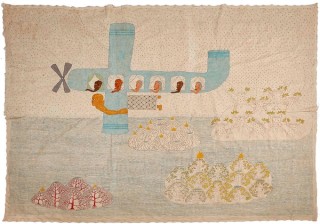 JUMAADI, Indonesia/Australia b.1973 / Flying artist 2021 / Synthetic polymer paint on cotton cloth primed with rice paste / 308 x 386cm / © JUMAADI / Courtesy: The artist; Jan Manton Gallery, Brisbane; and King Street Gallery, Sydney