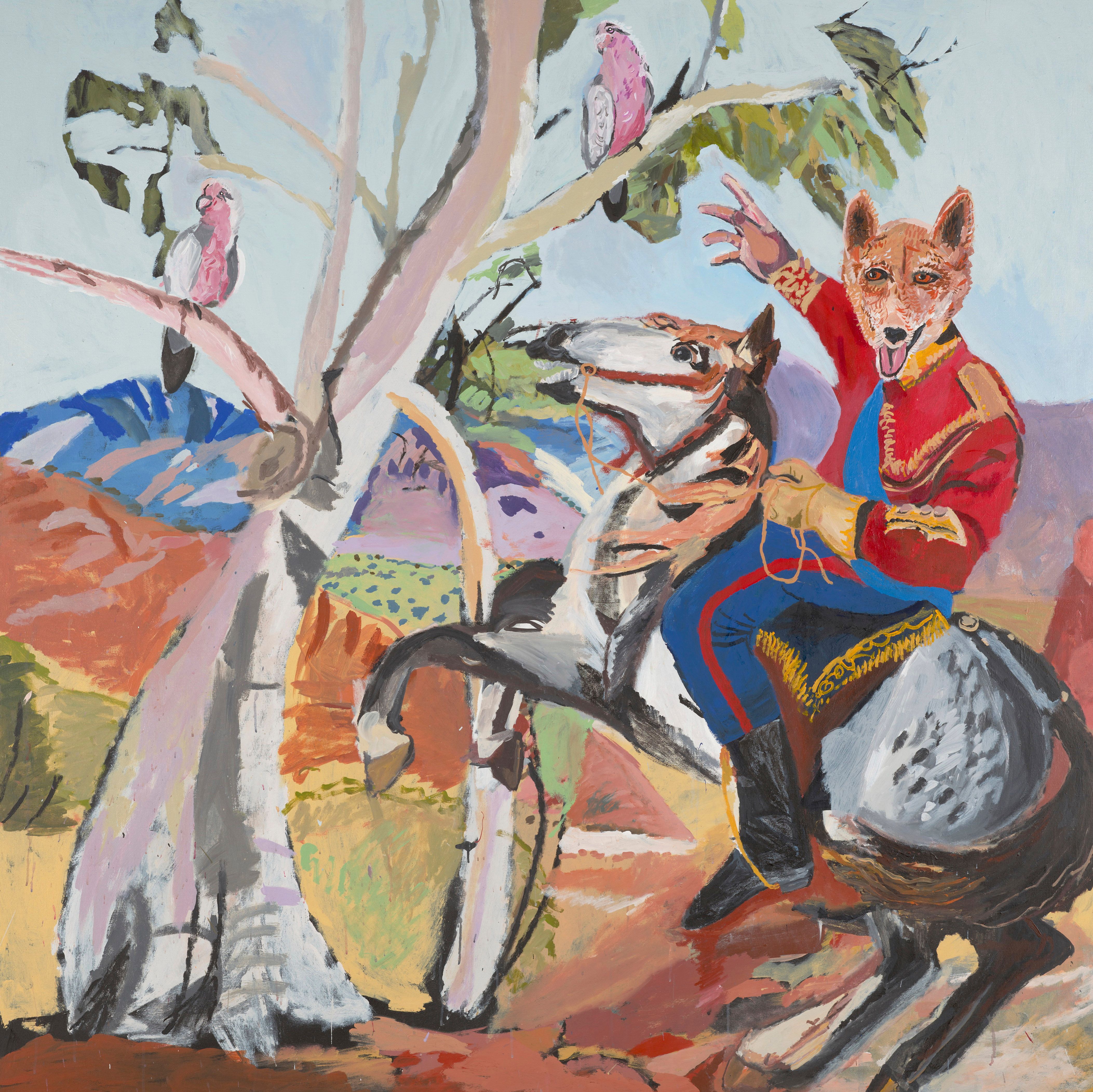 Vincent Namatjira / Western Aranda people / Dingo Cavalerie 2025 / Proposed for Queensland Art Gallery I Gallery of Modern Art Collection / © Vincent Namatjira/Copyright Agency, 2026