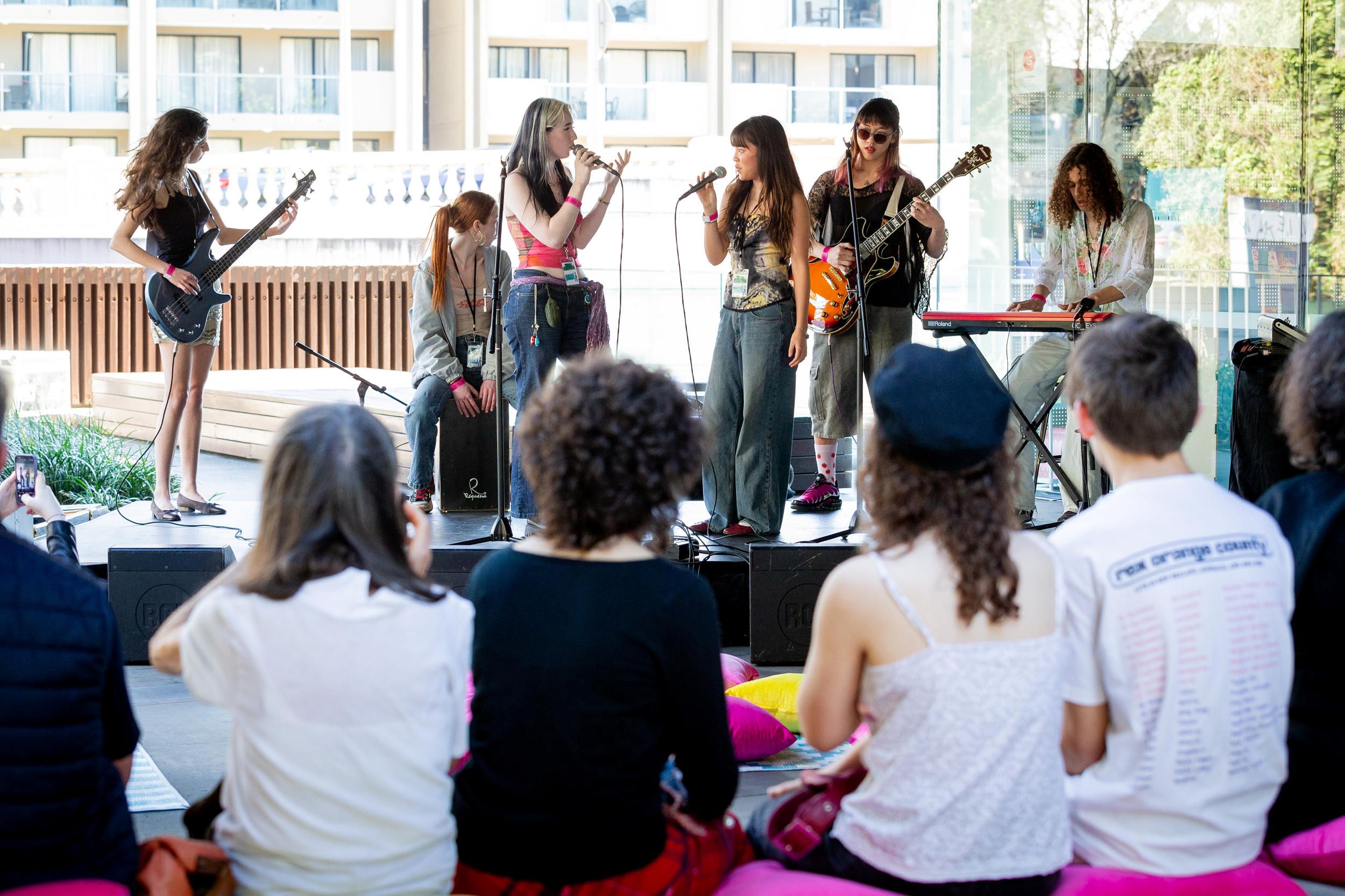 The Charms performing at the Teens Festival / August 2024 / Gallery of Modern Art, Brisbane / Photograph: C Baxter