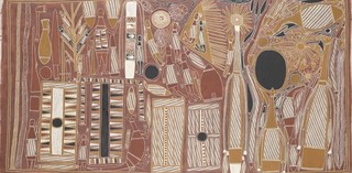 John Bulunbulun, Ganalbingu people, 1946-2010 Ganajannga 1988 / Natural pigments and synthetic polymer on cotton duck / Janet Holmes à Court Collection / © Les Mirrikkuriya 1988