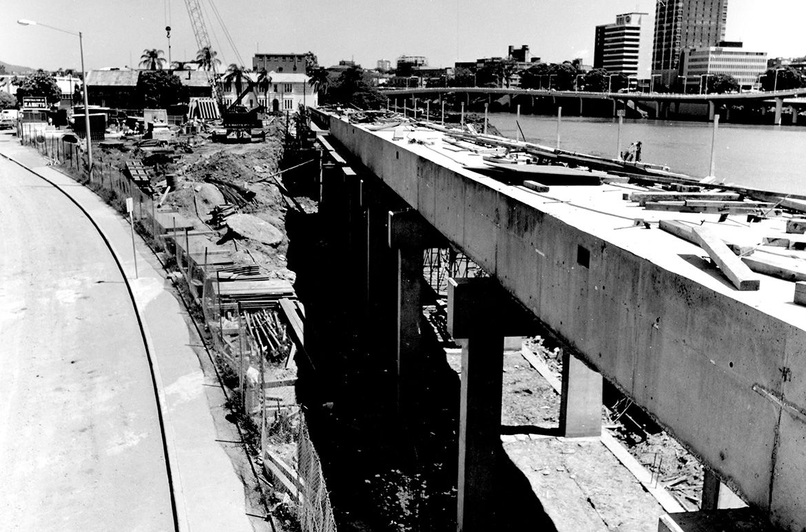 Queensland Art Gallery construction, 1979 / Collection: QAGOMA Research Library