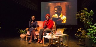 Heart-to-Heart Conversation with Laura Nsengiyumva and Monique Mbeka Phoba, Contour Biennale 9: Coltan as Cotton / The Waxing Crescent Moon Phase, January 2019 / Photo by Lavinia Wouters