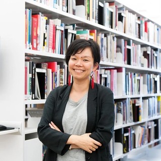 Azusa Hashimoto on a research placement at the QAGOMA Research Library