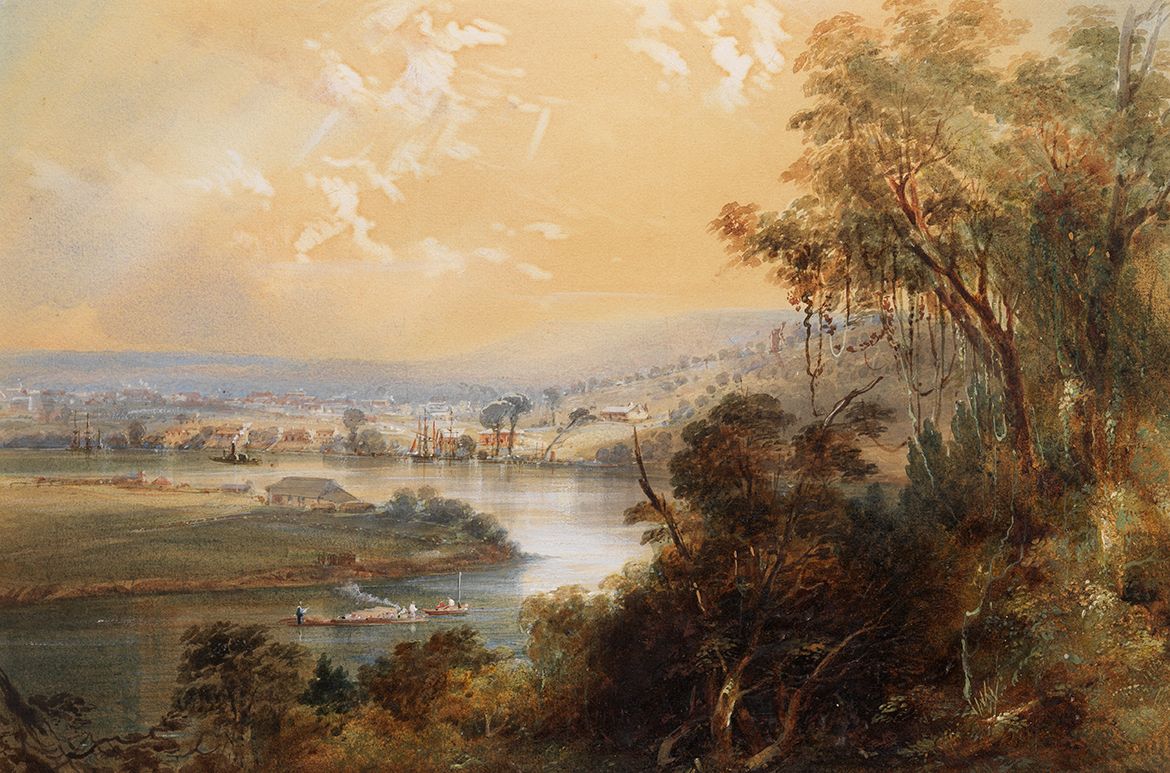 Conrad Martens, England/Australia 1801-78 / Brisbane 1855 / Watercolour on paper / 29.8 x 42.9cm / Purchased 1999. The Queensland Government’s special Centenary Fund / Collection: Queensland Art Gallery | Gallery of Modern Art