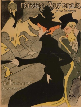 Henri de Toulouse-Lautrec, France 1864–1901 / Divan Japonais 1892–93 / Lithograph on poster paper / 79.6 x 60.2cm / Purchased 1991. QAG Foundation / Collection: Queensland Art Gallery | Gallery of Modern Art