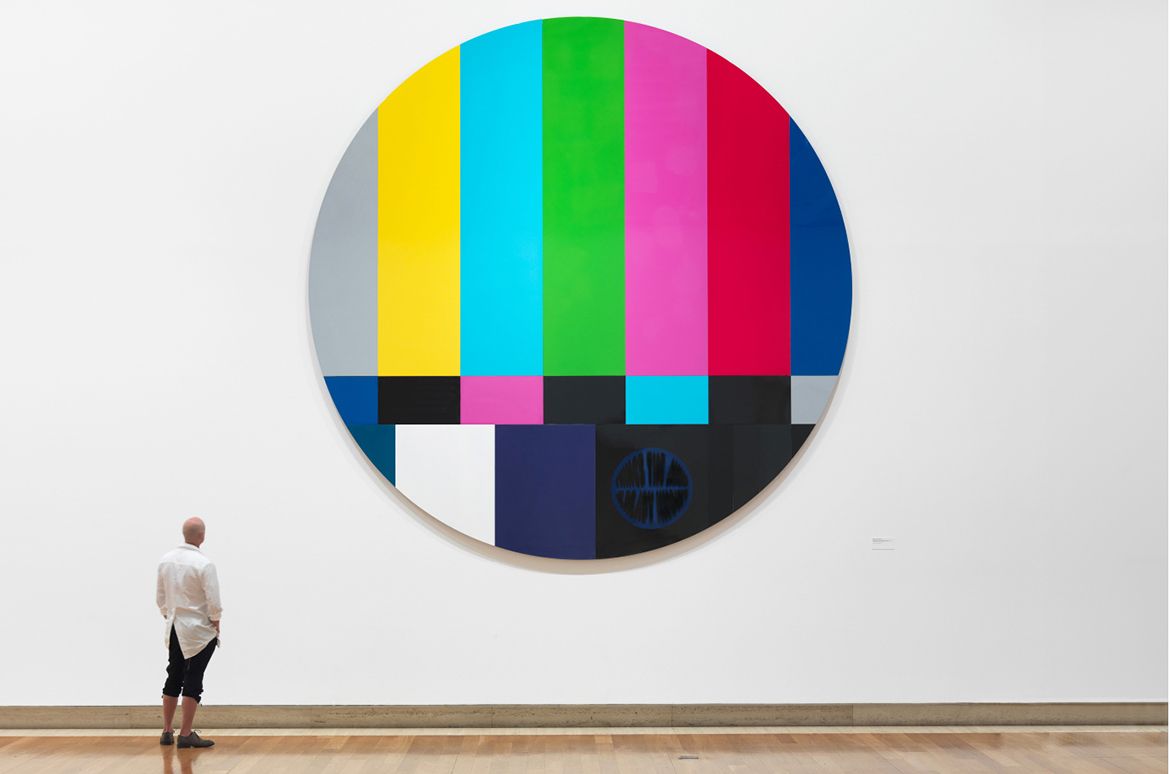Scott Redford, Australia b.1962 / Reinhardt Dammn: Things the mind already knows 2010 / Enamel on aluminium / 22 panels: 420cm (diam., overall) / Gift of Dr Michael and Eva Slancar through the QAG Foundation 2011. Donated through the Australian Government’s Cultural Gifts Program / Collection: Queensland Art Gallery | Gallery of Modern Art / © Scott Redford/Copyright Agency