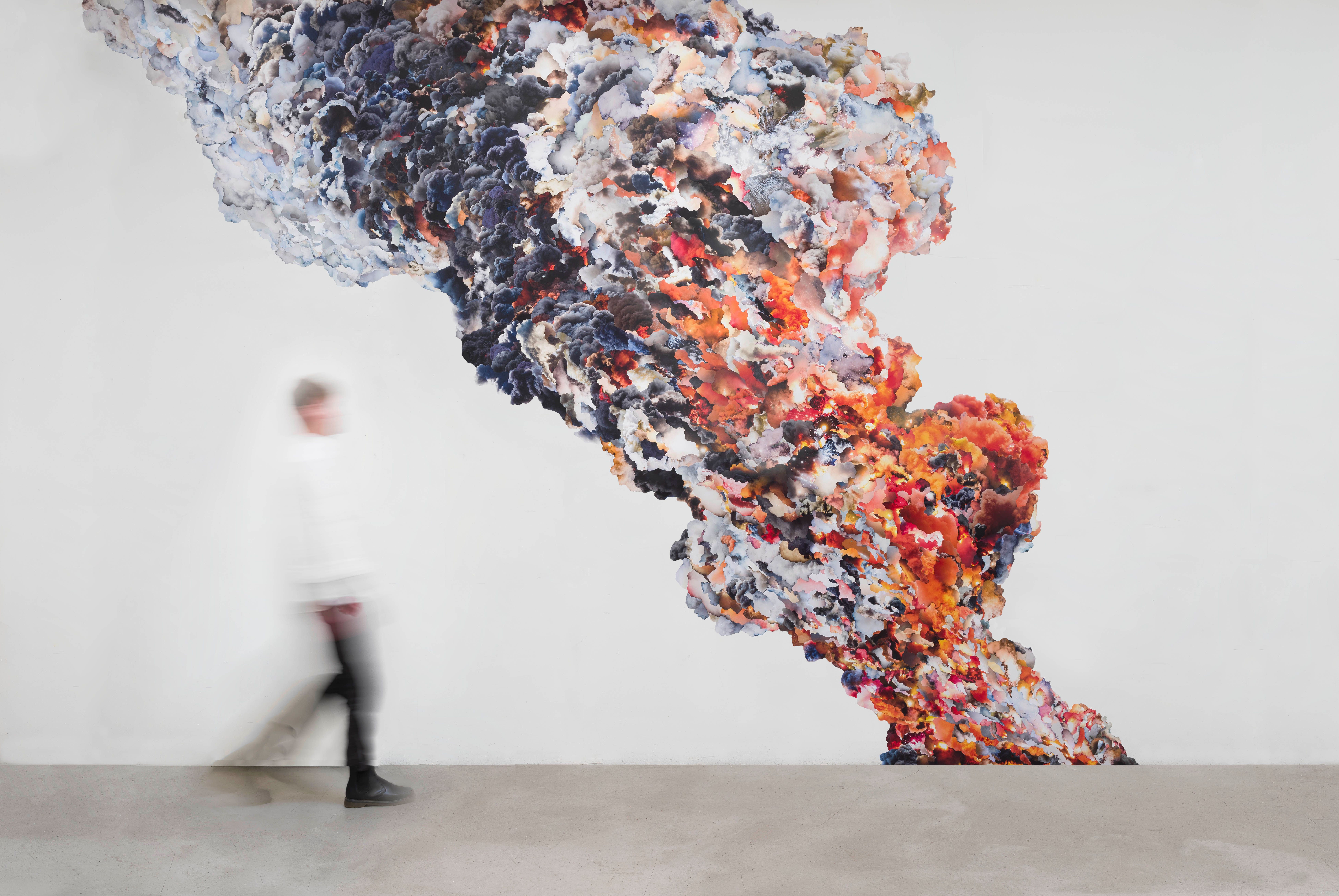 Jemima Wyman / Pairrebeener people / Australia b.1977 / Plume 20 2022 / Handcut digital photos / 450 x 530cm / Courtesy: Jemima Wyman, Milani Gallery, Brisbane, and Sullivan+Strumpf, Sydney / Photograph: Ed Mumford /