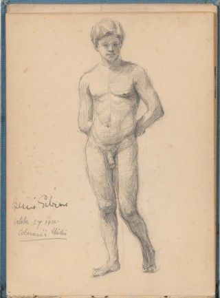 Bessie (Elizabeth Dickson) Gibson, Queensland Australia 1868–1961 / (Sketchbook) 1905 / Sketchbook; watercolour and pencil / 22.5 x 16.5cm / Gift of Dr W Lockhart Gibson 1975 / Collection: Queensland Art Gallery | Gallery of Modern Art / © Bessie Gibson Estate