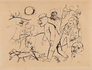GROSZ, George Germany b.1893 d.1959 Der besessene Forstadjunkt (The obsessed forester) 1918 Lithograph on paper 50 x 65cm 41.8 x 55cm (comp.) Acc. 1991.337 Purchased 1991 with funds from the 1991 International Exhibitions Program