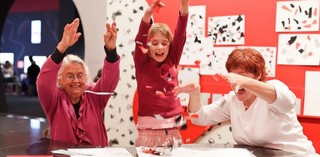 Jean Arp Torn paper collage activity as part of 'Surrealism for Kids', 2011 / Photograph: Katie Bennett