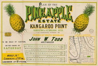 Poster Estate Map – Pineapple Estate, Kangaroo Point | Reproduced courtesy: State Library of Queensland, Brisbane