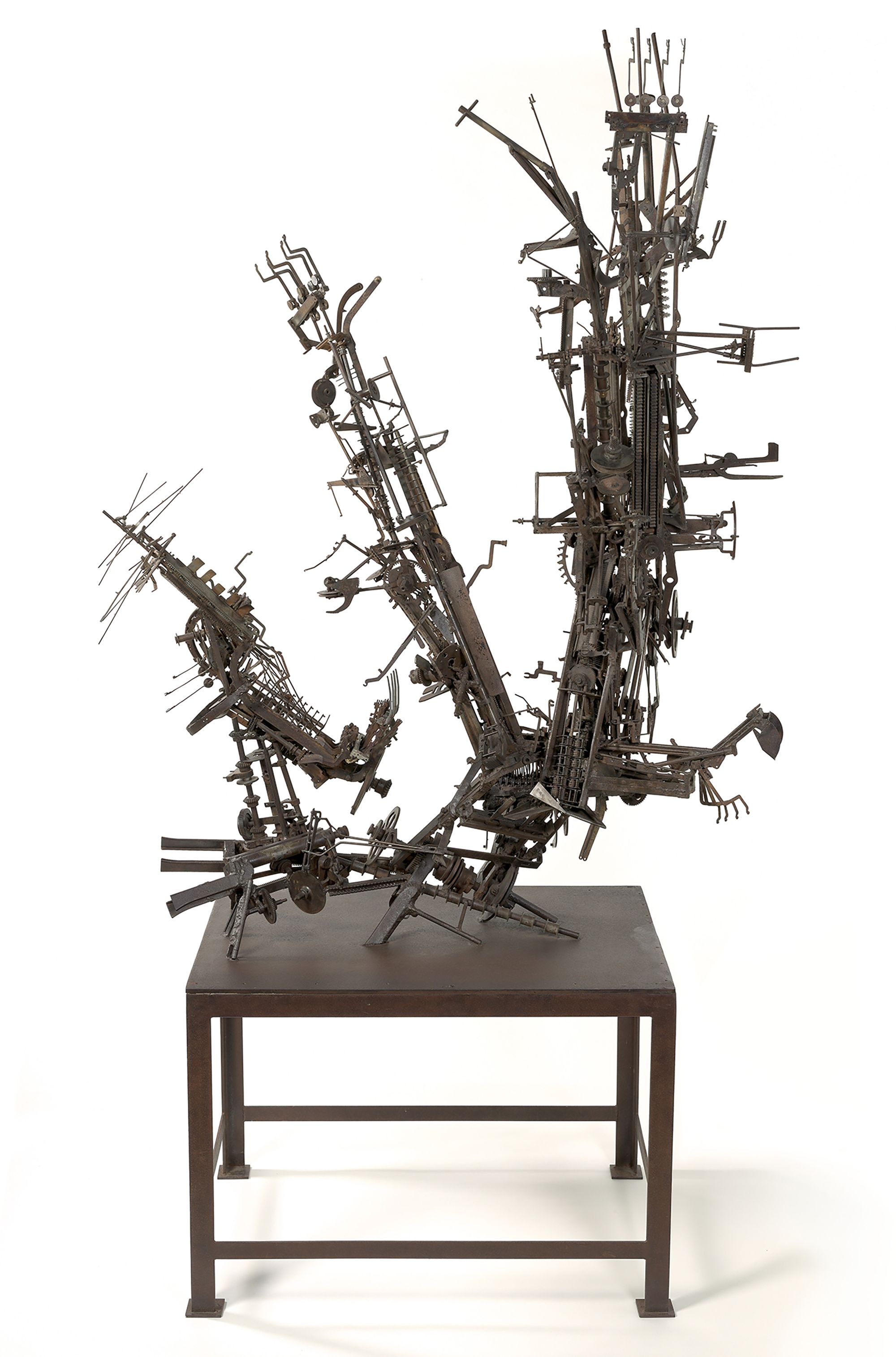 Robert Klippel, Australia 1920–2001 / No. 247 Metal construction 1965-68 / Welded and brazed steel, found objects, wood / 198 x 145 x 126cm (irreg., without base) / Purchased 1983. QAG Foundation / Collection: Queensland Art Gallery | Gallery of Modern Art / © QAGOMA