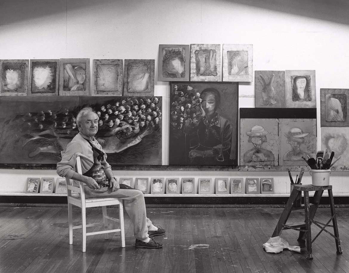 Greg Weight / Portrait of Charles Blackman 1992 / Silver gelatin on fibre based paper / 50.4 x 40.5cm / Collection: National Library of Australia, Canberra / Image courtesy: National Library of Australia / © Greg Weight