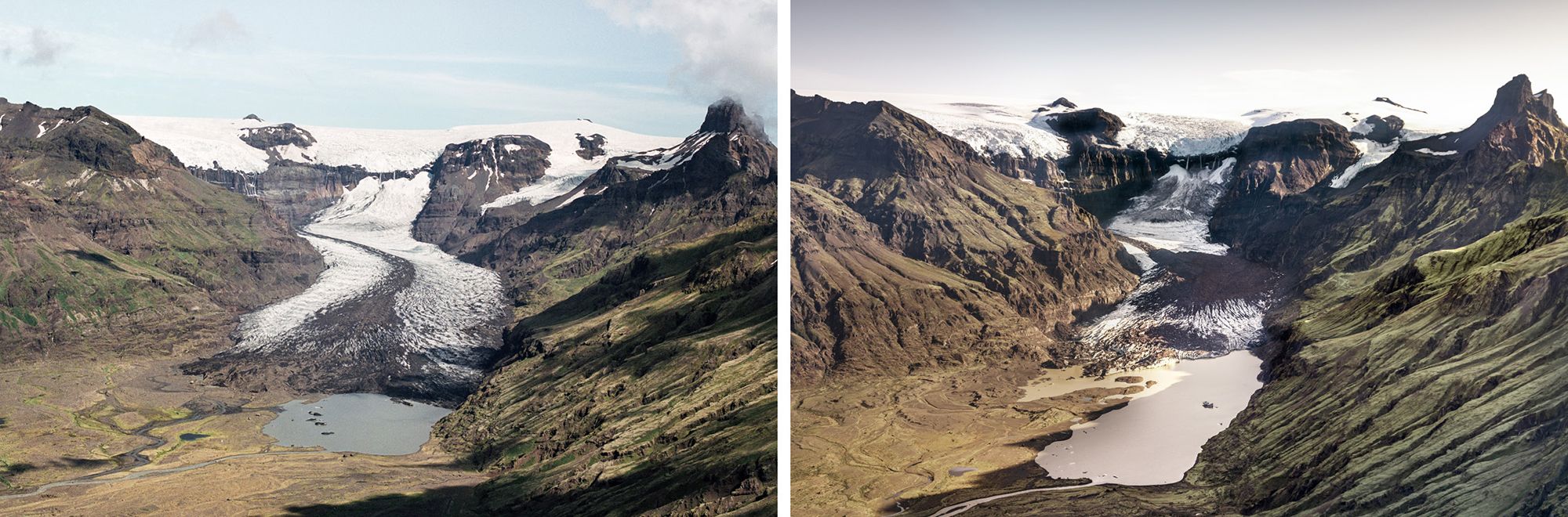 Olafur Eliasson, Denmark b.1967 / The glacier melt series 1999/2019 (detail) 2019 / 30 C-prints / 31 x 90.5cm (each); 226.6 x 478cm (overall) / © 2019 Olafur Eliasson / Courtesy: The artist; neugerriemschneider, Berlin; Tanya Bonakdar Gallery, New York