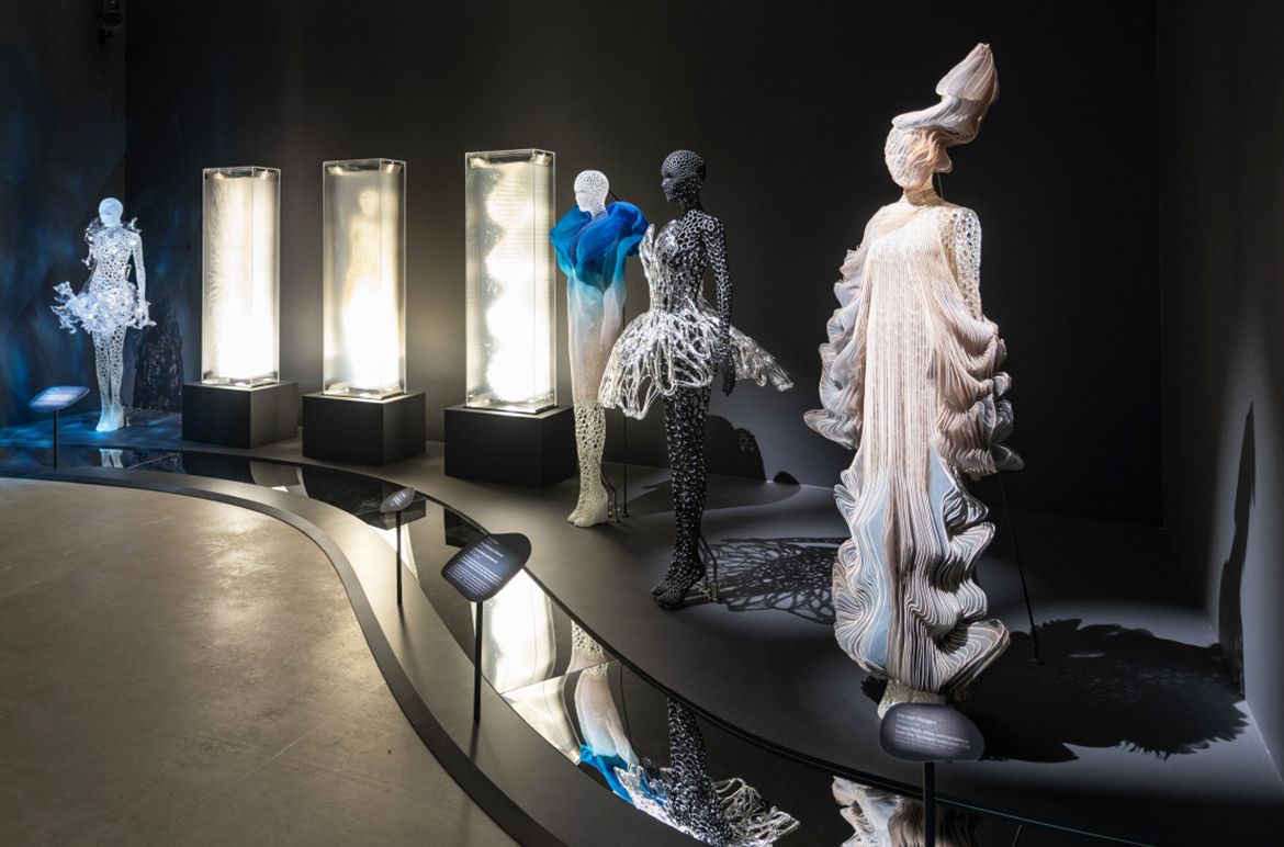 Installation view ‘Iris van Herpen: Sculpting the Senses’, GOMA 2024 / Photograph: N Umek © QAGOMA