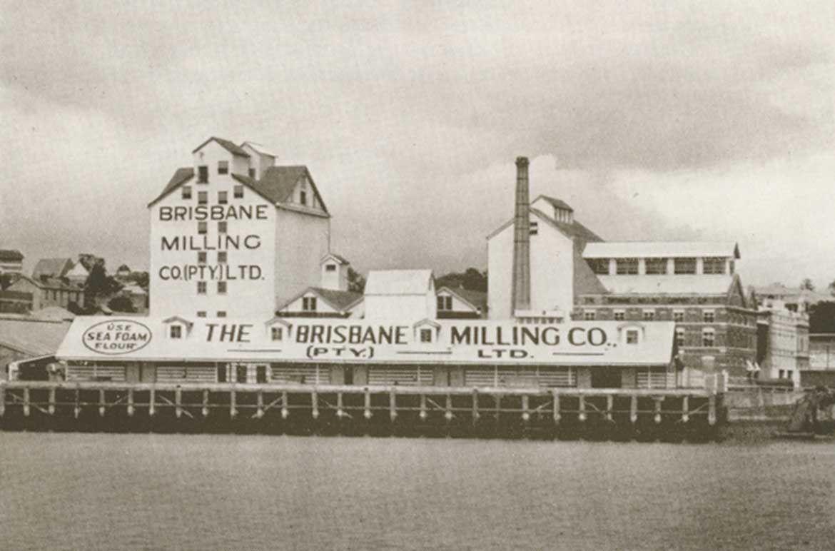 Brisbane Milling Company Limited (renamed Sea Foam Flour Mill) Stanley Street South Brisbane / Courtesy: John Oxley Library, State Library of Queensland, Brisbane