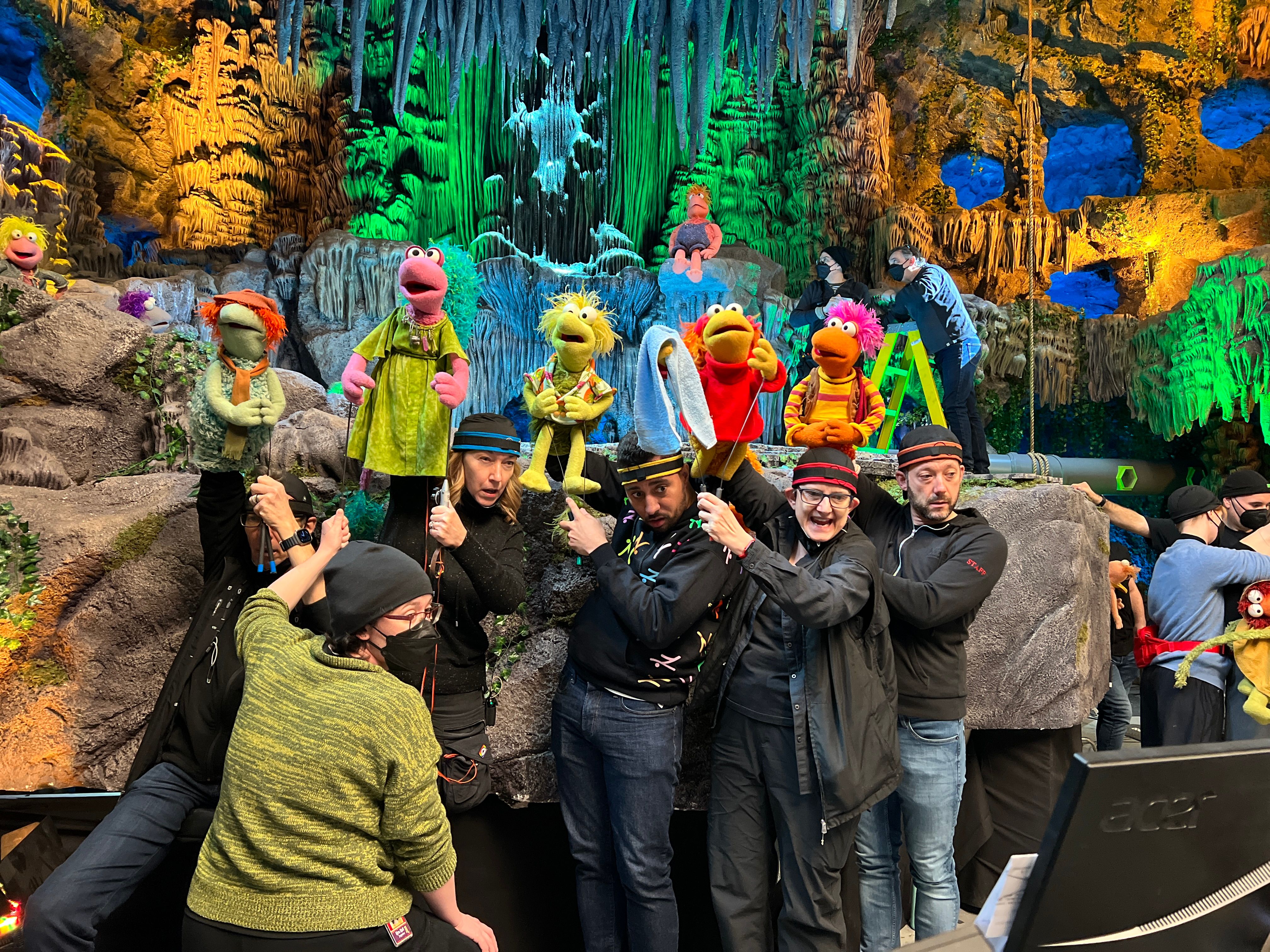 Behind the scenes photography from Fraggle Rock: Back to the Rock 2022–present / © Apple. As seen on Apple TV. All Rights Reserved / Image courtesy: Apple, The Jim Henson Company