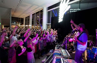 Surrealism: The Poetry of Dreams
Surrealims Up Late

6.00pm MUSIC DJ Scorpio
6.45pm TALK ‘The Innovators’ Curator’s perspective with José Da Silva, Senior Curator, Australian Cinémathèque
7.00pm TALK ‘The Innovators’ Industry perspective with Joel Stern Co-Director, OtherFilm and Curator, Disembraining Machine
8.30pm MUSIC Akron/Family (USA)
USA experimental folk rock musicians Akron/Family, with members based in Portland, Oregon and New York City. Akron/Family’s performance will be the first ever Brisbane show for the trio consisting of multi-instrumentalists and vocalists Dana Janssen, Seth Olinsky, and Miles Seaton, whose layering of acoustic and electronic textures create a sound that Mojo magazine refers to as ‘largely unfettered by the dictates of genre’.