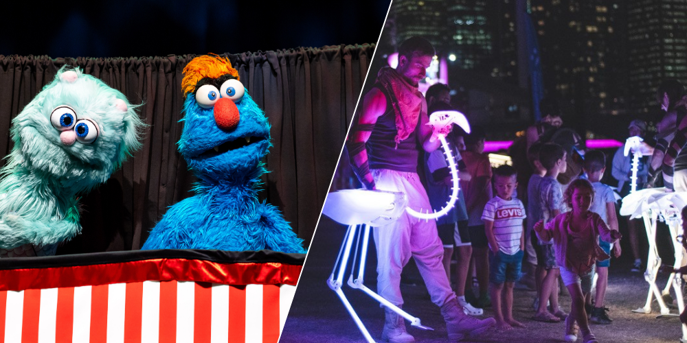 Left: Larrikin Puppets / Photograph: © Embellysh Photography, courtesy City of Moreton Bay | Right: Dead Puppet Society / Photograph: © Dean Hanson