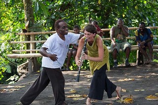 Musicians and dancers during the workshops / Photograph courtesy of Sarah Doyle, Further Arts, Port Vila