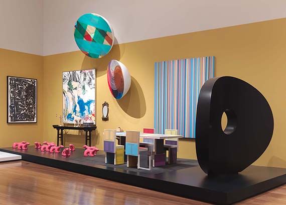 Installation view of the Abstract Room in ‘A Private Collection – Artist’s Choice: Michael Zavros’