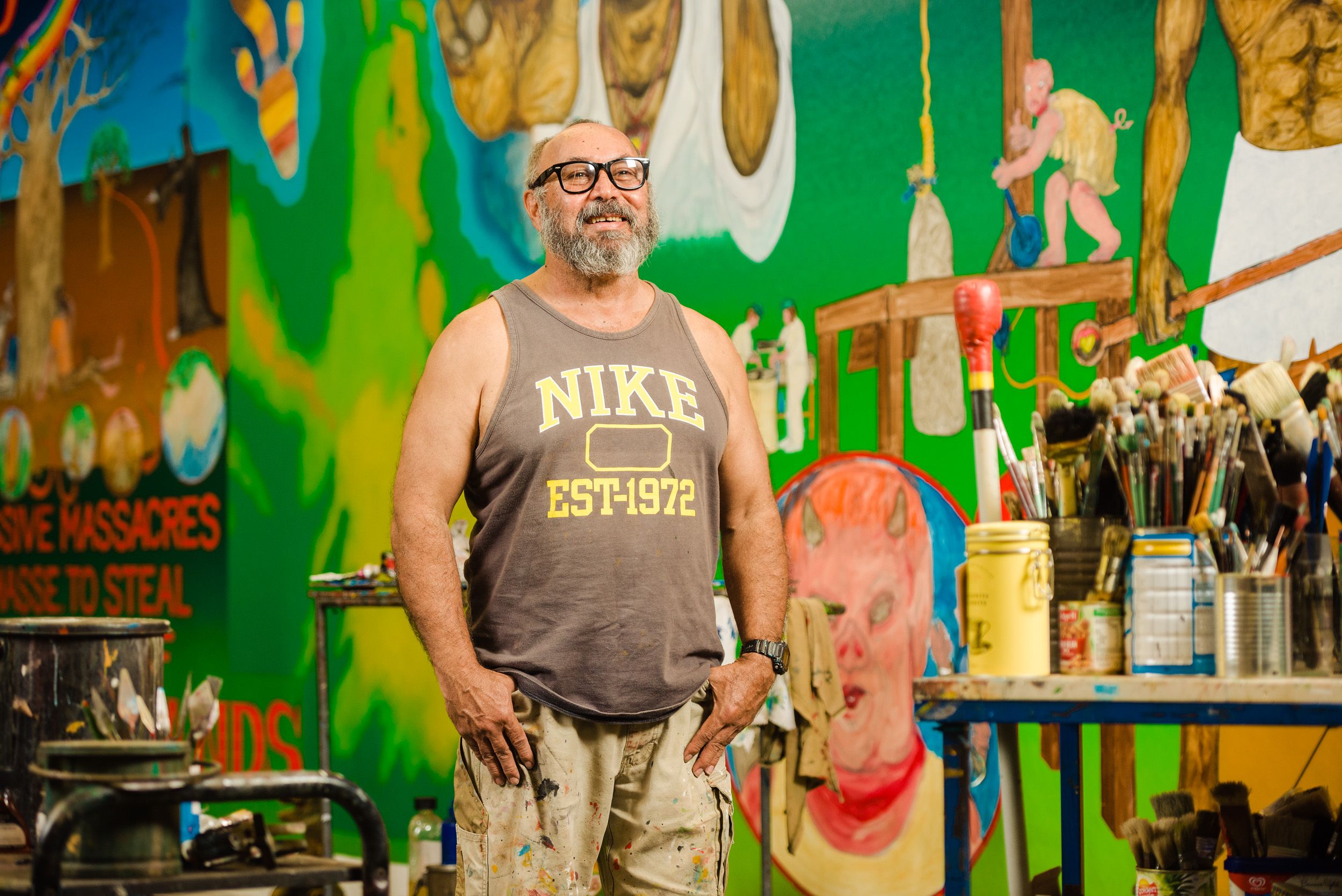 Gordon Hookey / May 2021 / Gallery of Modern Art, Brisbane / Photography: J Ruckli, QAGOMA
