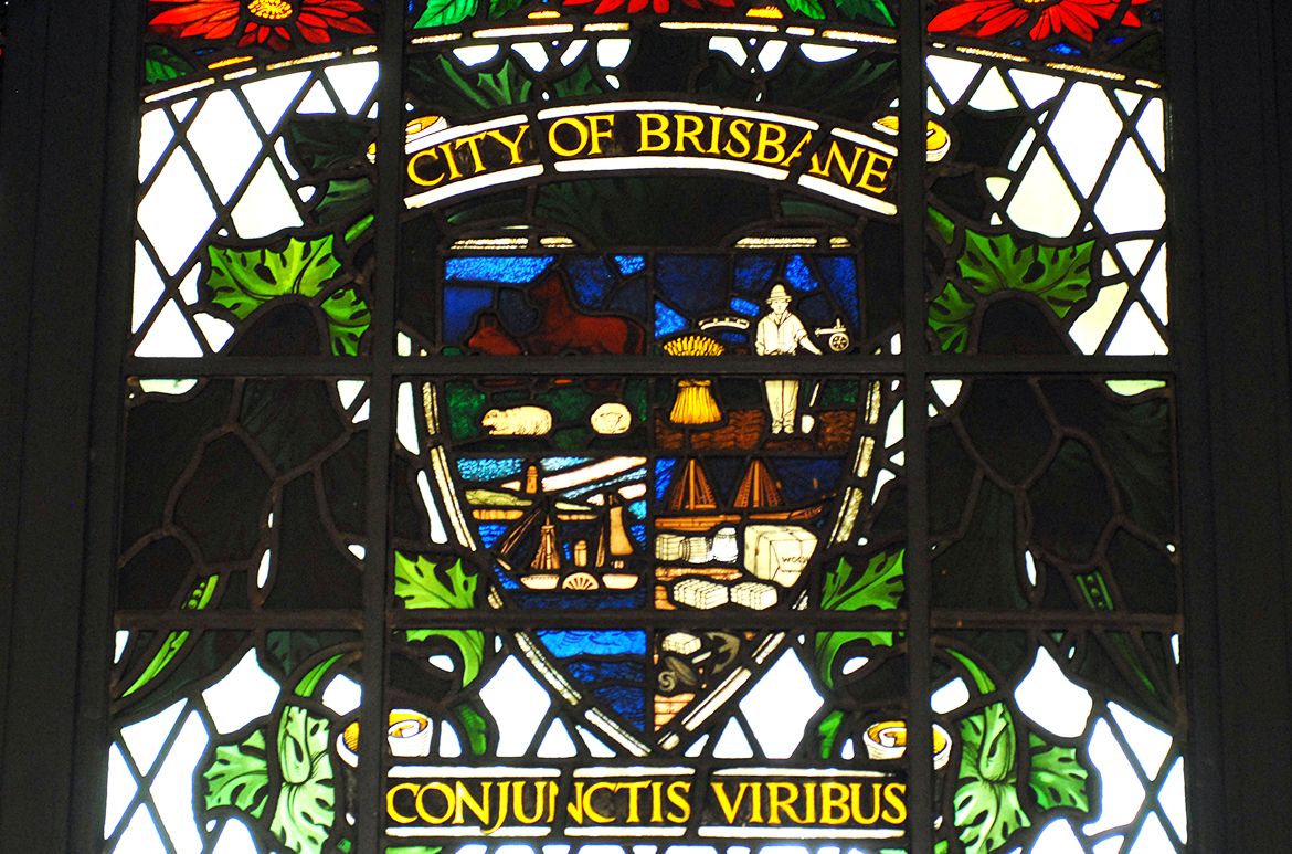 Stained Glass Window (detail) from City Hall, Brisbane