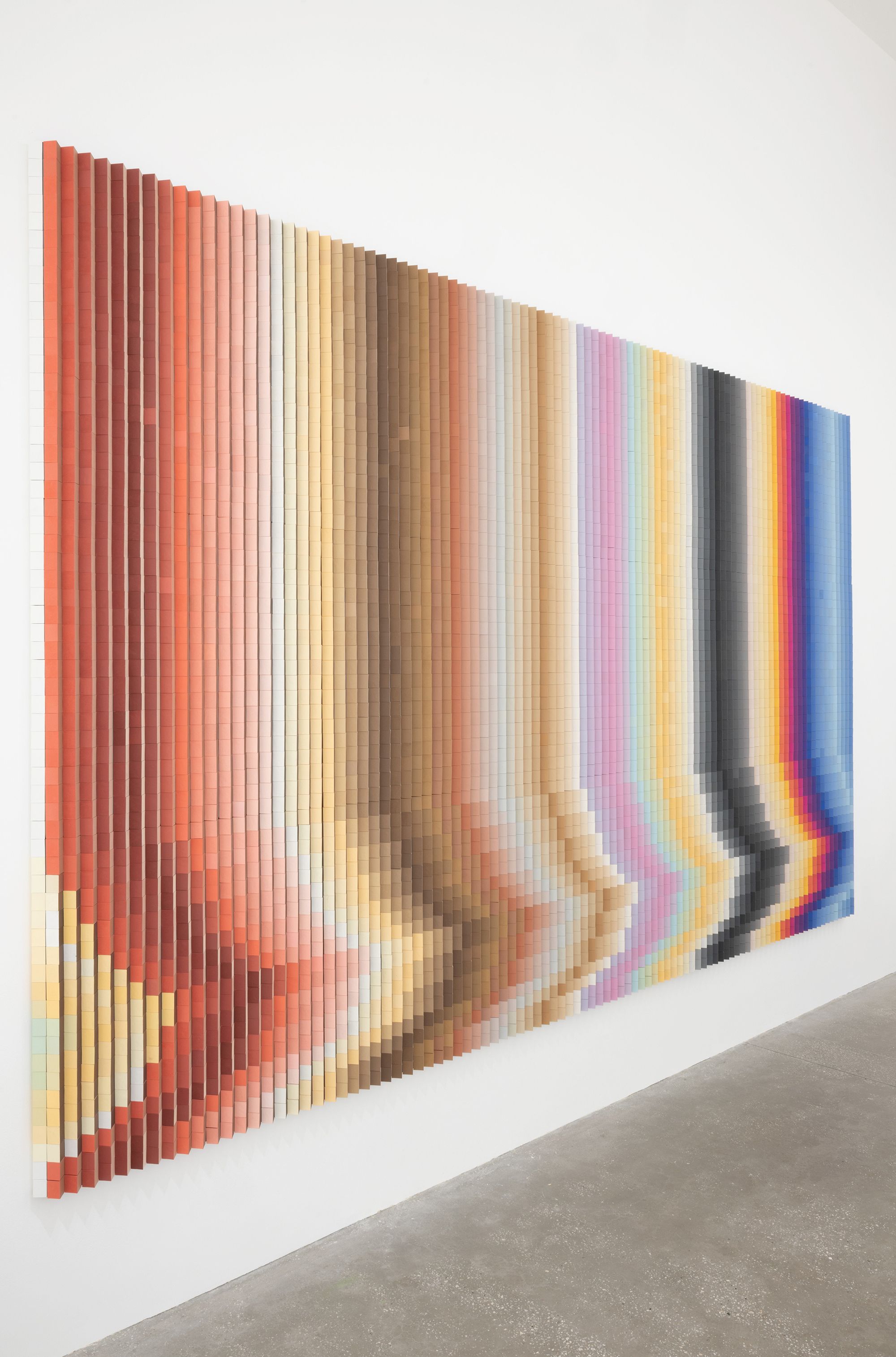 Syagini Ratna Wulan, Indonesia b.1979 / Parhelion 2021 / Acrylonitrile butadiene styrene plastic, stainless steel, lacquer paint / 300 x 500cm / The Kenneth and Yasuko Myer Collection of Contemporary Asian Art. Purchased 2022 with funds from Michael Sidney Myer through the QAGOMA Foundation / Collection: Queensland Art Gallery | Gallery of Modern Art / © Syagini Ratna Wulan