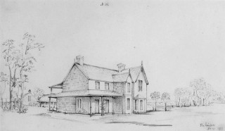 Conrad Martens, England; Australia 1801–78 / Bulimba House 1851 / Pencil / 28.5 x 17cm / Collection: John Oxley Library, State Library of Queensland, Brisbane