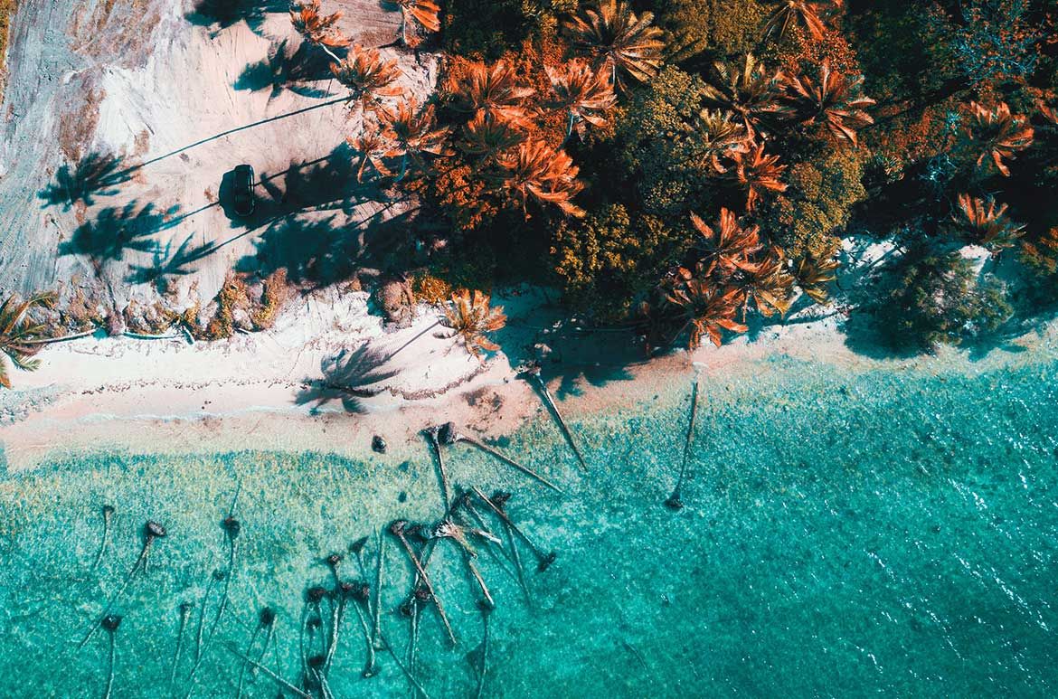 Aerial view of the Marshall Islands / Photograph: Chewy Lin / Image courtesy: Kathy Jetñil-Kijiner