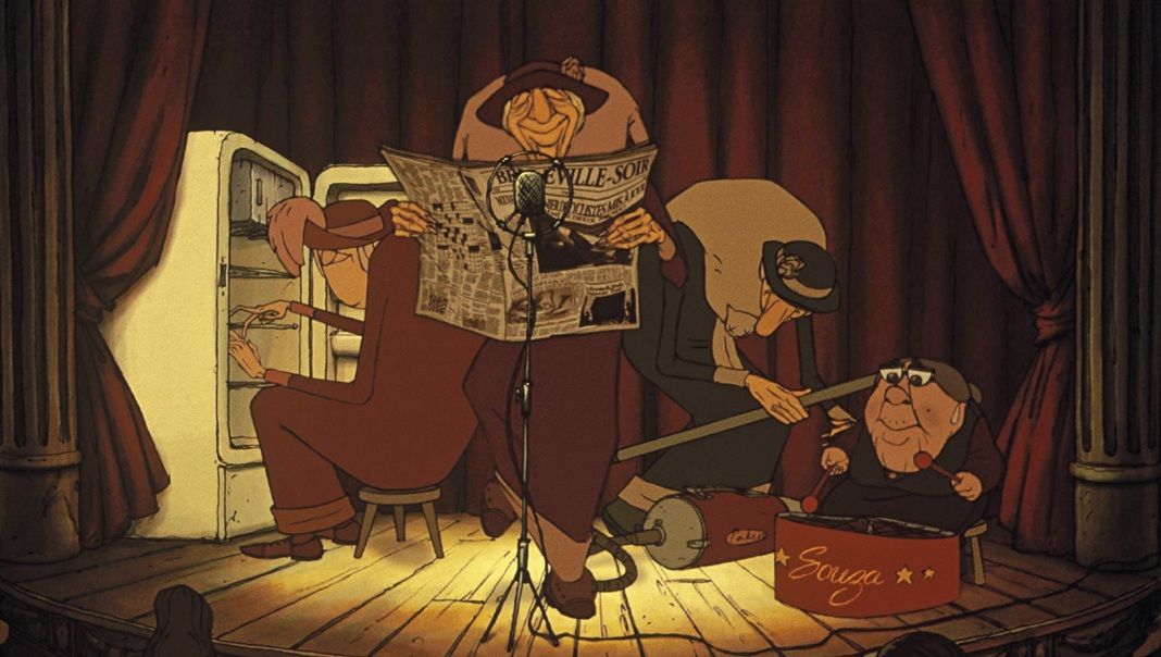 Production still from The Triplets of Belleville 2003 / Director: Sylvain Chomet / Image courtesy: Sony Pictures Australia