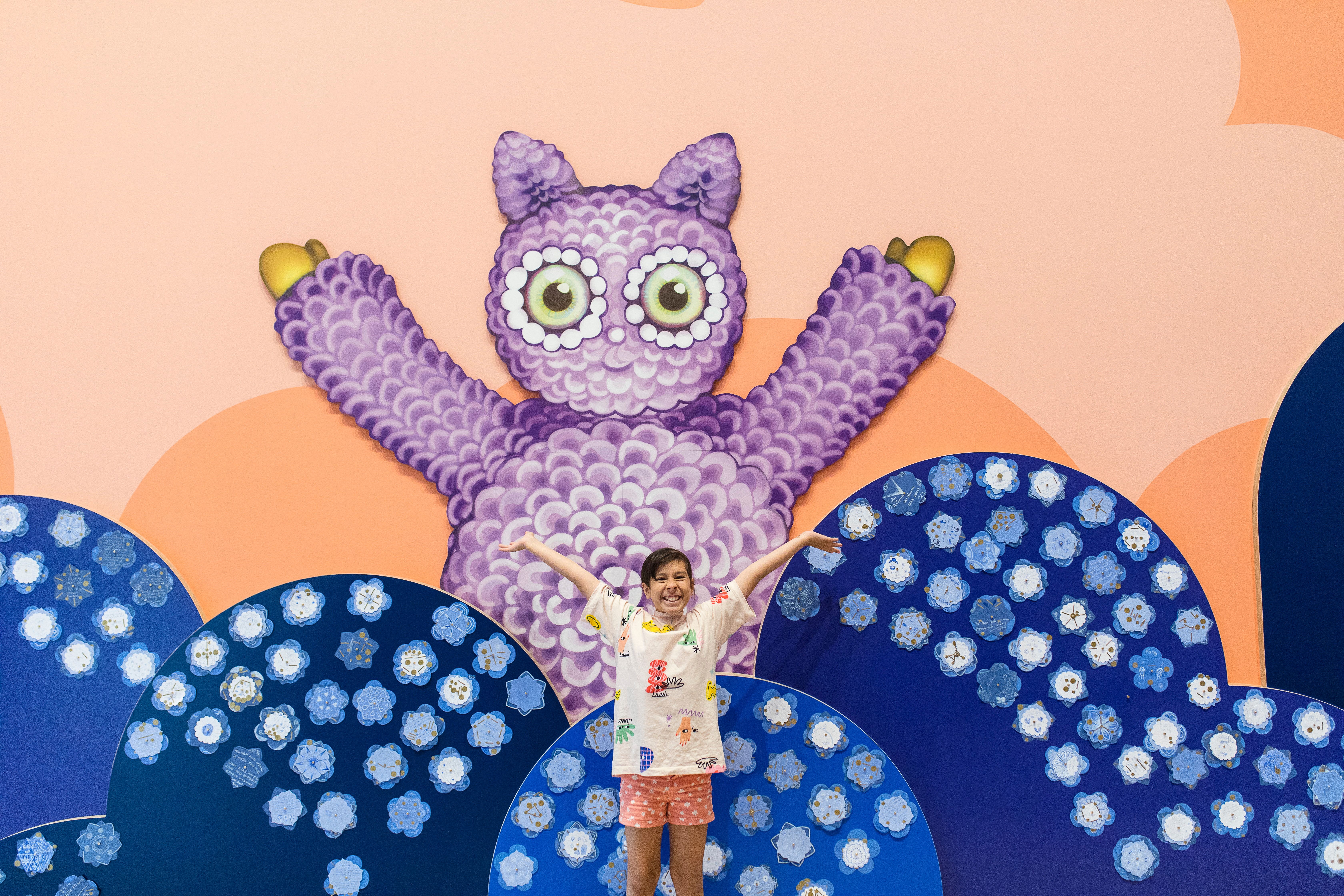 Vipoo Srivilasa's 'Garden of Love' activity display, 2021 / Photograph: K Bennett © QAGOMA