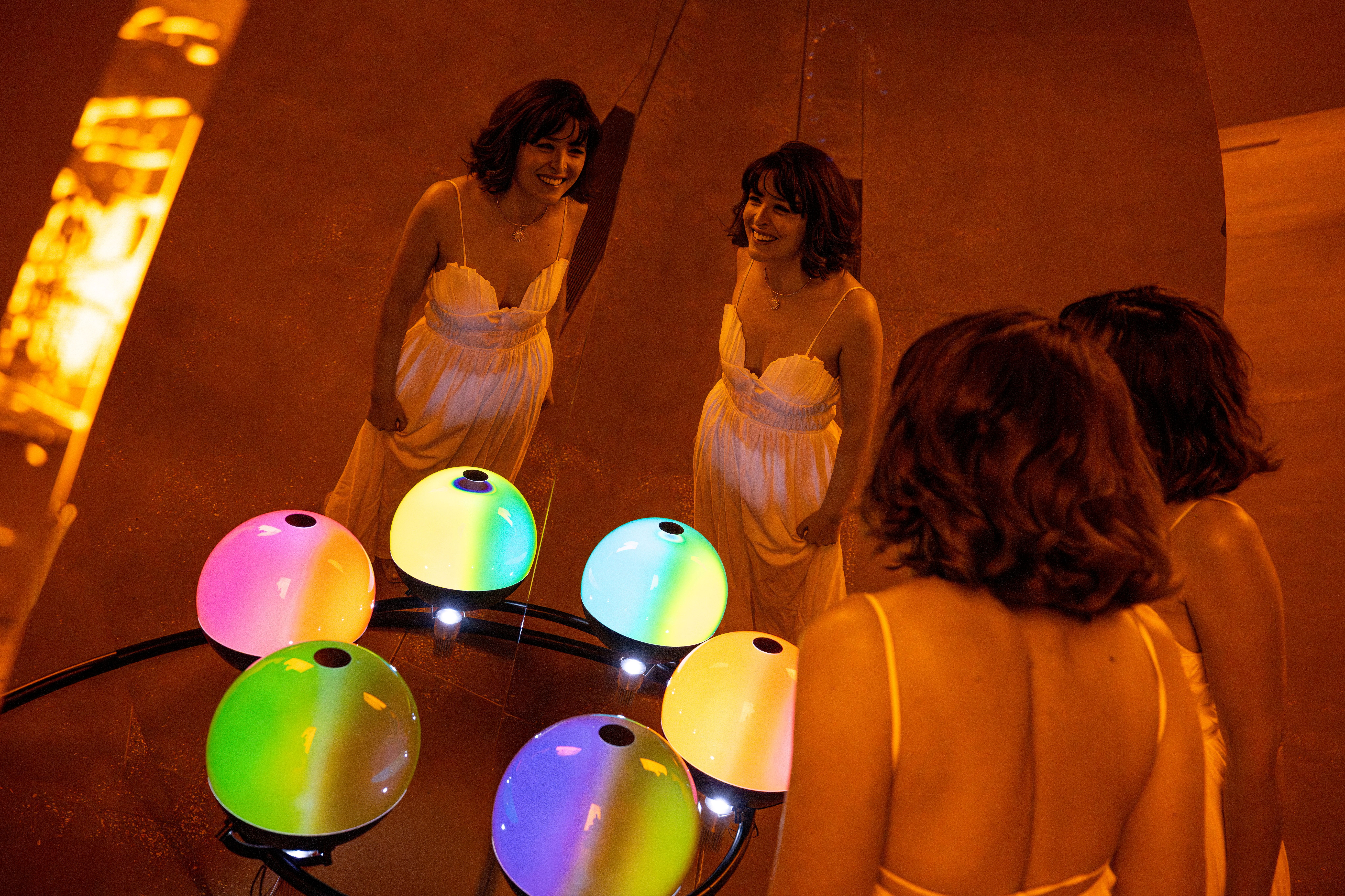 Gallery visitors enjoy 'Olafur Eliasson: Presence' / Photograph: C Callistemon