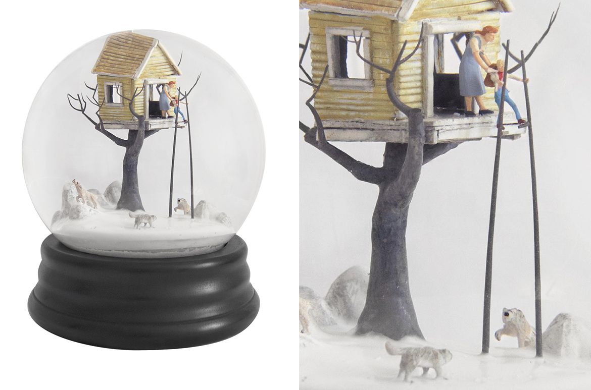 Walter Martin, United States b.1953; Paloma Muñoz, Spain b.1965 / Traveler 314 2016 / Snow globe / 19 x 15.2 x 15.2cm / Purchased 2023 with funds from Tim Fairfax AC through the QAGOMA Foundation / Collection: Queensland Art Gallery | Gallery of Modern Art / © Walter Martin and Paloma Muñoz / Image courtesy: The artists
