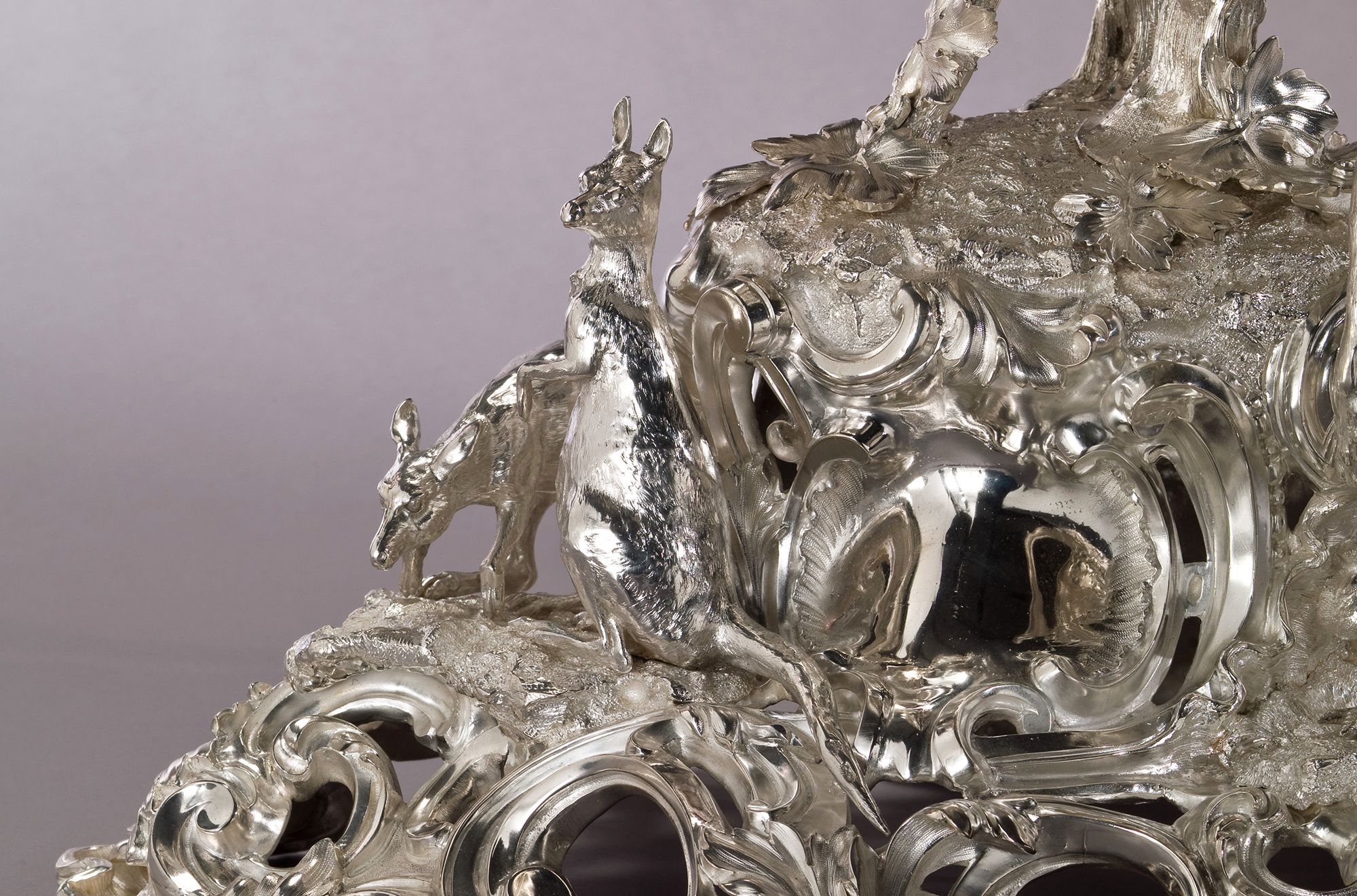 Hunt & Roskell, England 1843–97 / Presentation vase (detail) 1864 / Sterling silver, cast and chased, with silver-plated insert / 53 x 42cm (diam.); weight: 10.1kg / Purchased 2009 with funds raised through the QAG Foundation 30th Anniversary Appeal / Collection: Queensland Art Gallery | Gallery of Modern Art