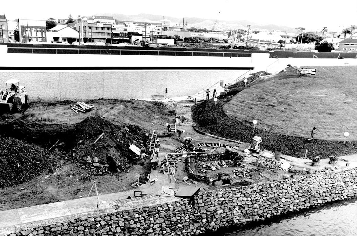 Queensland Art Gallery construction, 1977 / Collection: QAGOMA Research Library