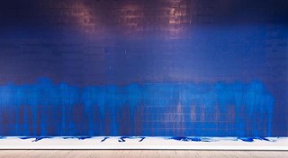 Latifa Echakhch, Morocco/France b.1974 / A chaque stencil une revolution (For each stencil a revolution) 2007 / One wall: carbon paper A4, glue, methylated alcohol / Purchased 2010 with a special allocation from the Queensland Art Gallery Foundation / Collection: Queensland Art Gallery / © The artist