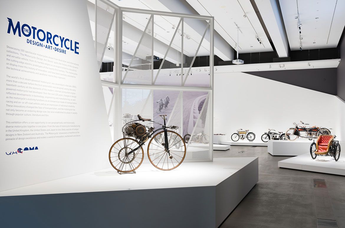 ‘The Motorcycle: Design, Art, Desire’, Gallery of Modern Art (GOMA), Brisbane / Photograph: Natasha Harth © QAGOMA