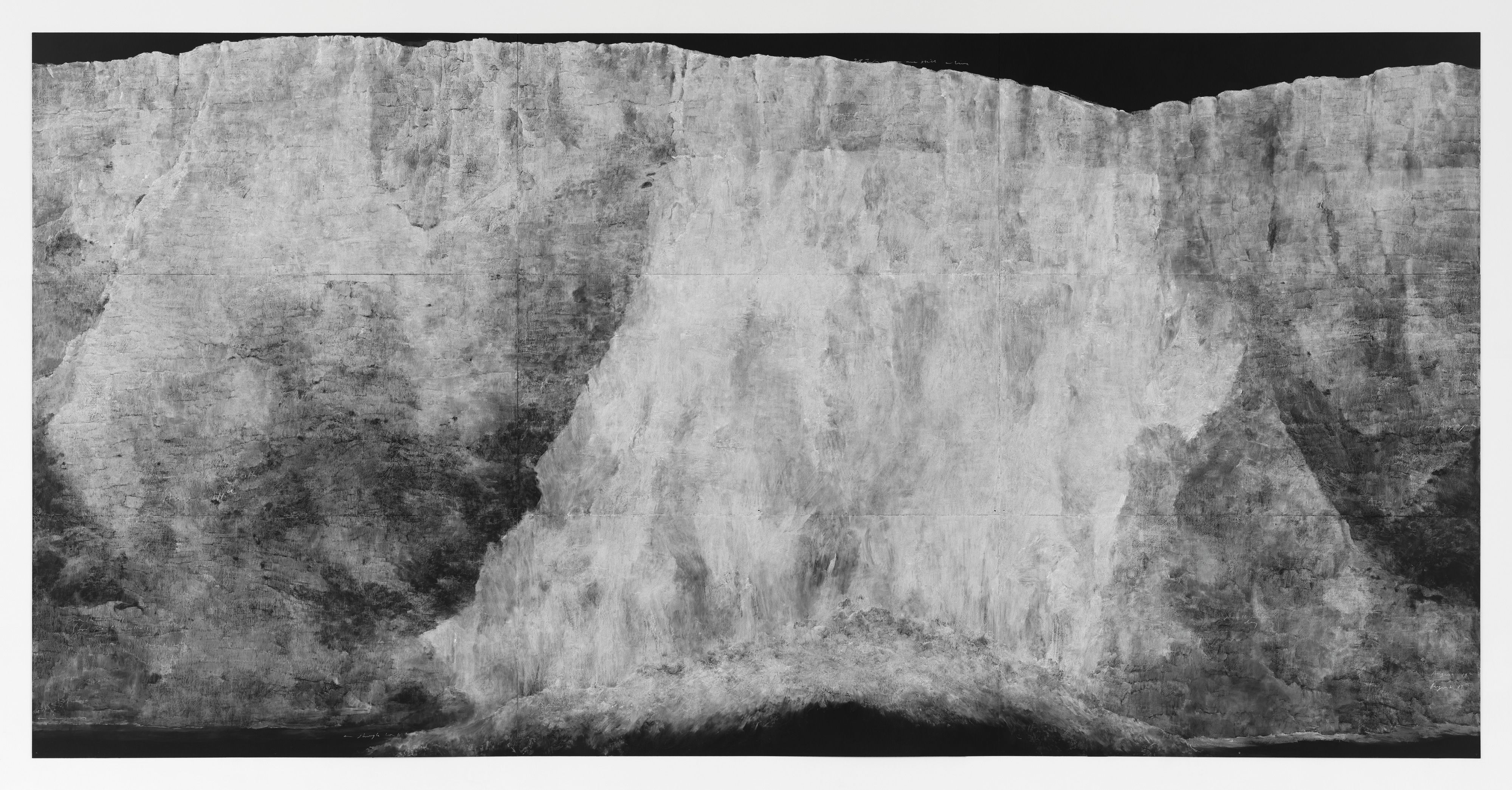 Tacita Dean / British European b.1965 / Chalk Fall 2018 / Chalk on blackboard / Purchased 2021. The Josephine Ulrick and Win Schubert Charitable Trust Collection: The Josephine Ulrick and Win Schubert Charitable Trust, Queensland Art Gallery | Gallery of Modern Art / Collection: Queensland Art Gallery | Gallery of Modern Art / © Copyright reserved
