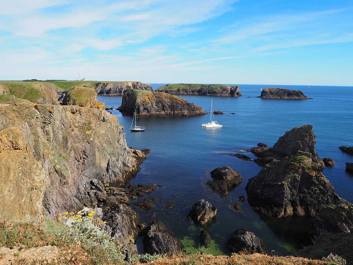 View of Port-Goulphar, Belle-Ile, France, June 2018 / Photograph: Roger Benjamin