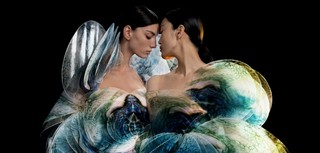 Iris van Herpen / Netherlands b.1984 / Sensory Seas dress and Nautiloid dress, from the ‘Sensory Seas’ collection 2020 / Collection: Iris van Herpen / Photograph: David Uzochukwu / © David Uzochukwu
