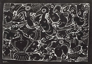 NOWEP, Simon Birds 145.2016 Acquisition Print Black ink on white card 39 x 55.5cm
