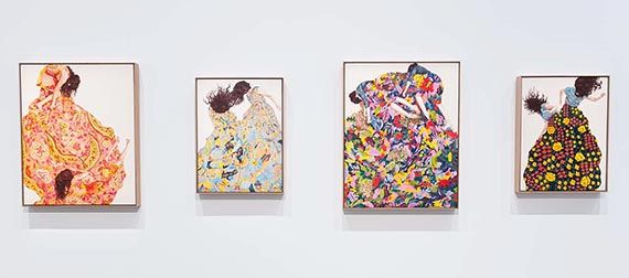 Installation from left to right: Yeah right ok 2014 / Bluster 2015 / Jumble 2015 / Over-reacting 2015